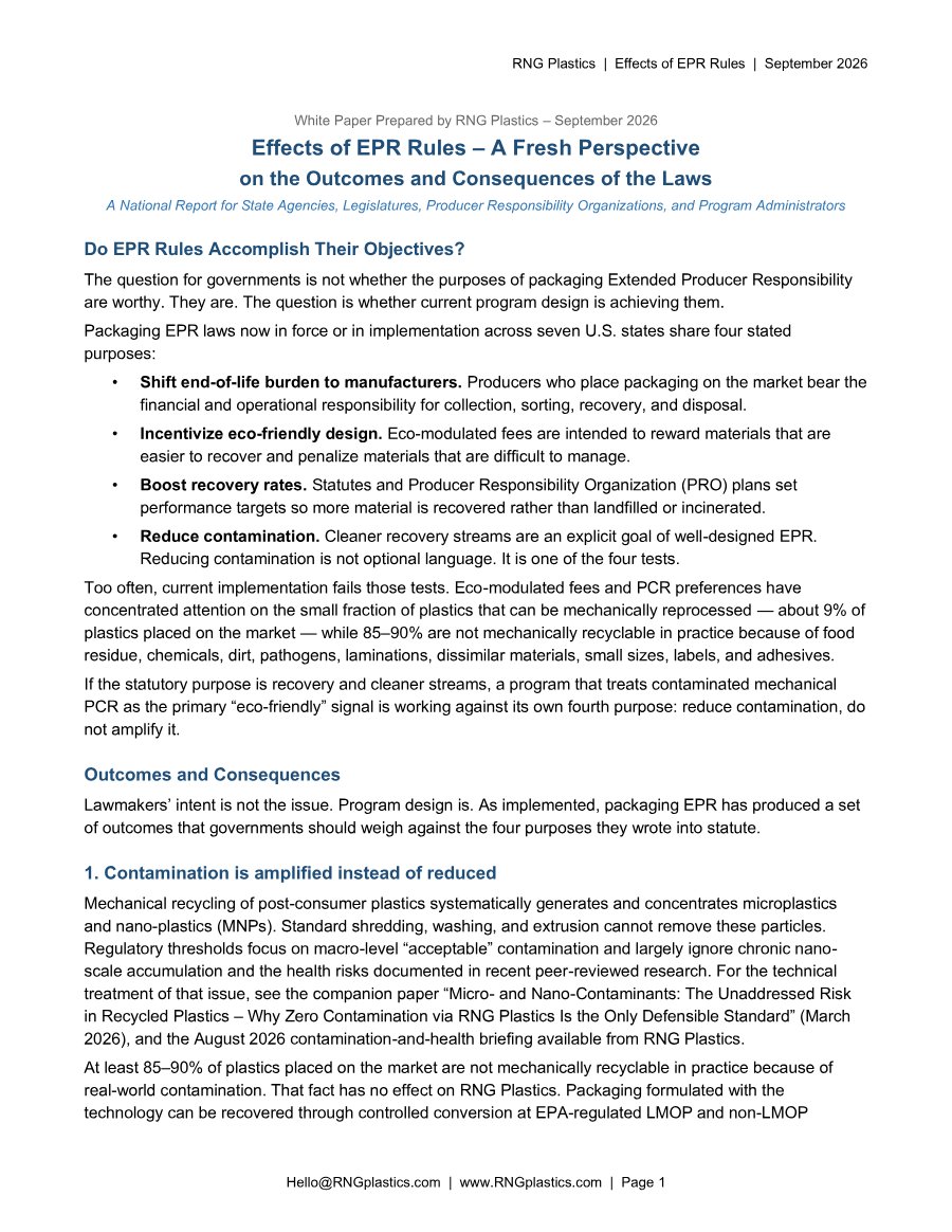 Evaluating the Impact of EPR Rules on Plastic Recovery and Contamination preview