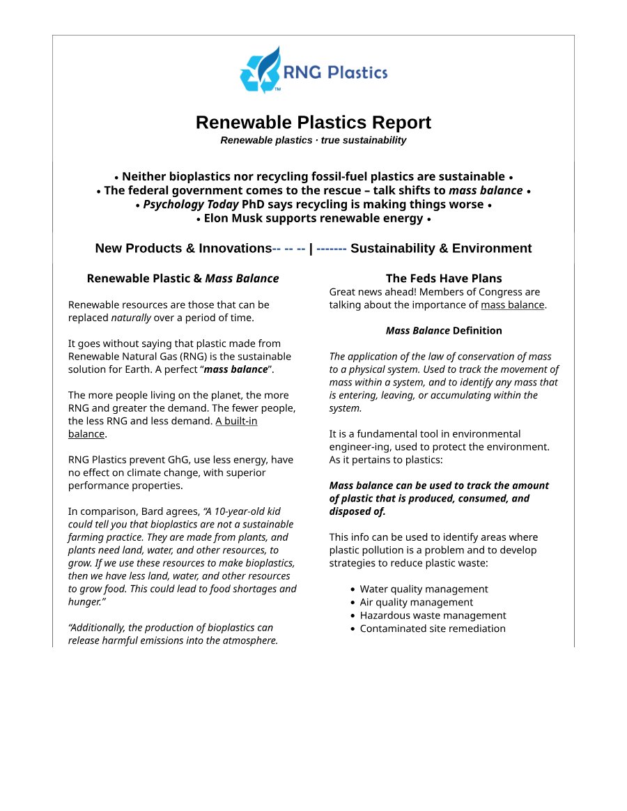 Renewable Plastic & Mass Balance PDF cover