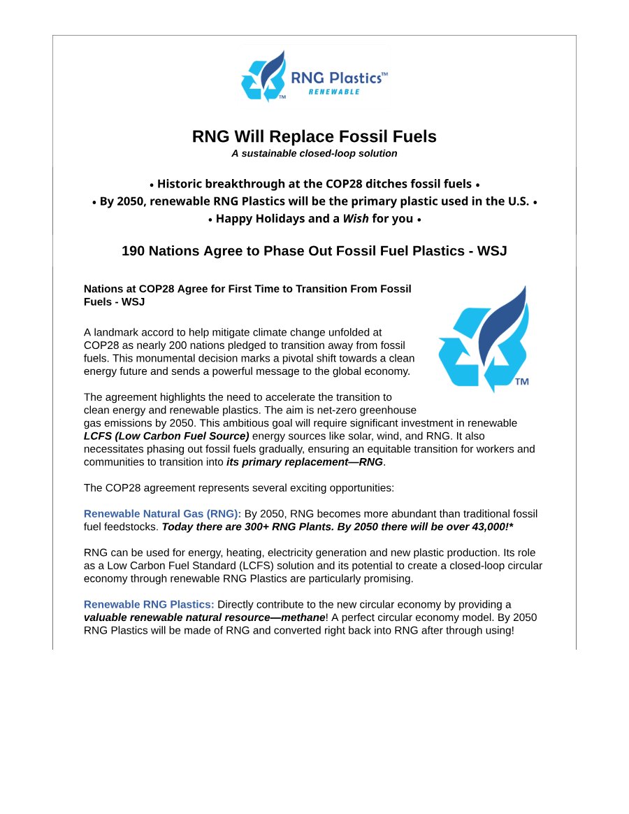 RNG Will Replace Fossil Fuels PDF cover